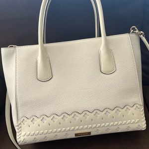 Kate Spade white scalloped satchel